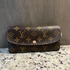 Louis Vuitton Monogram Emilie Wallet Rose Ballerine